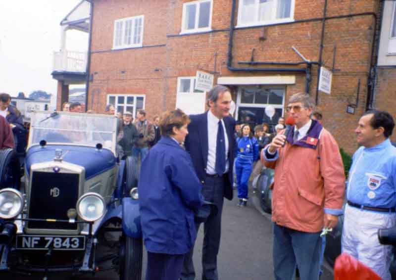 Richard Noble being interviewed
with Rivers-Fletcher on the right.