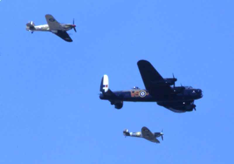The Battle of Britain Memorial Flight - Hurricane
Lancaster and Spitfire.
